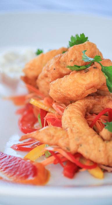 Battered calamari rings