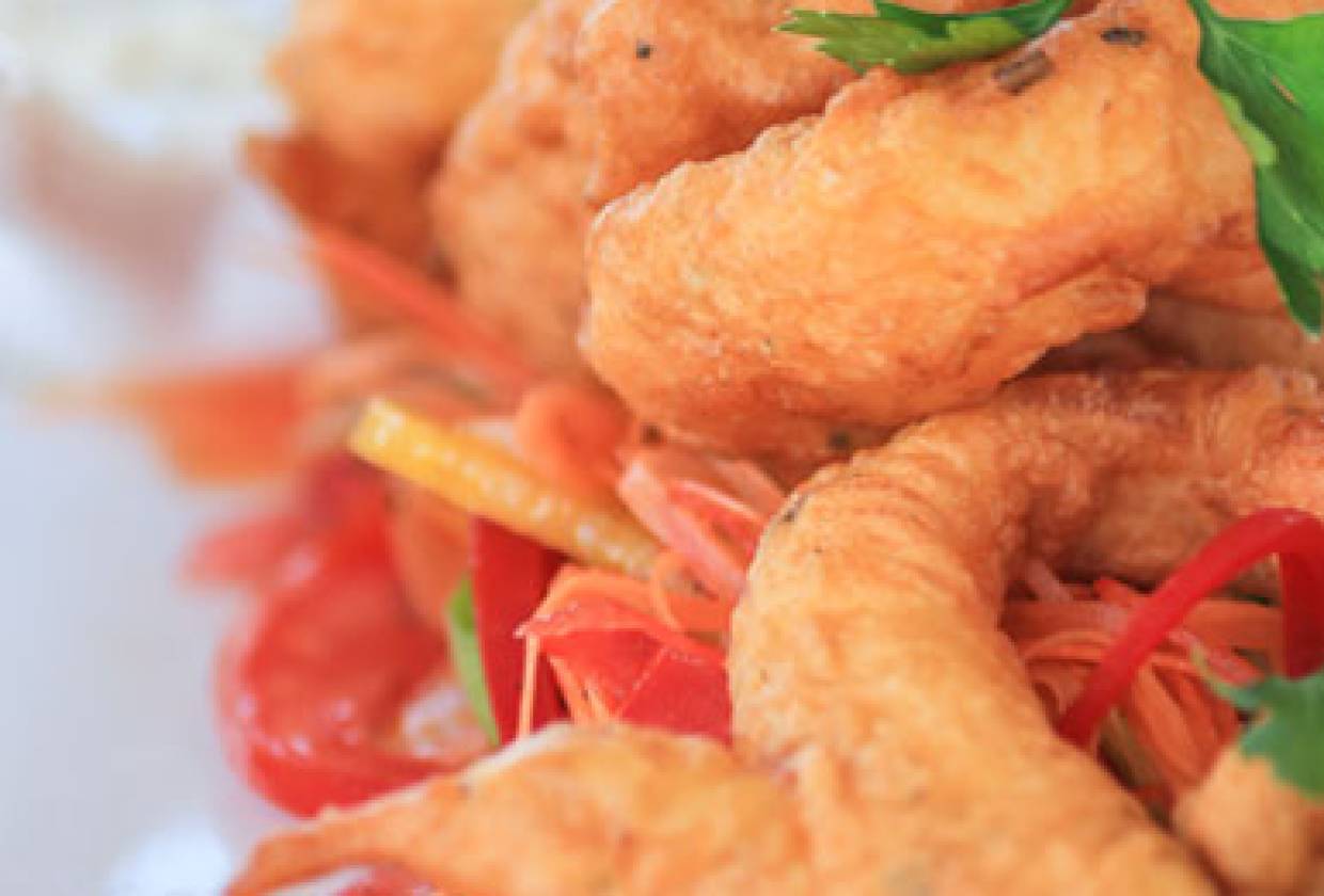 Battered calamari rings