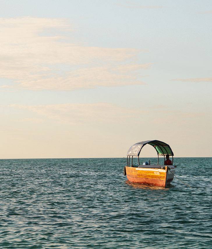 Sunset boat cruise in Michamvi